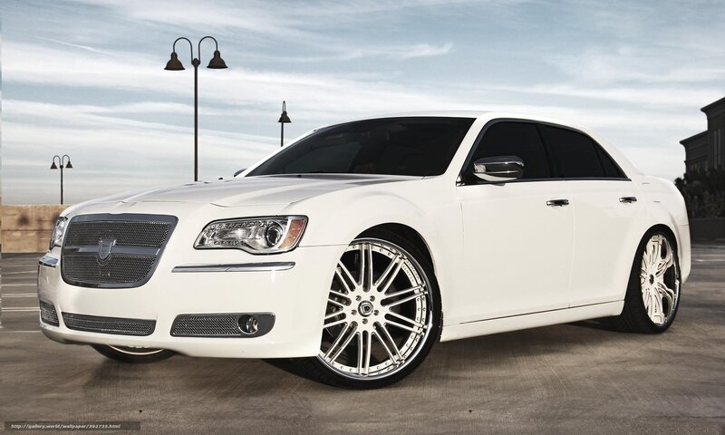 White Chrysler 300 — Dramatic
