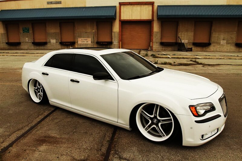 white chrysler 300 lowered