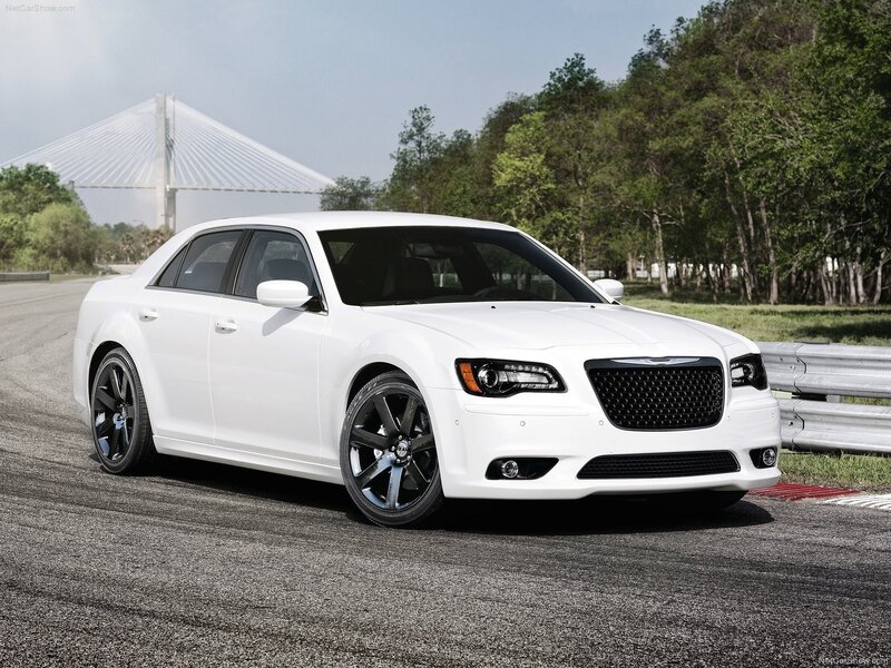 white chrysler 300 on racetrack