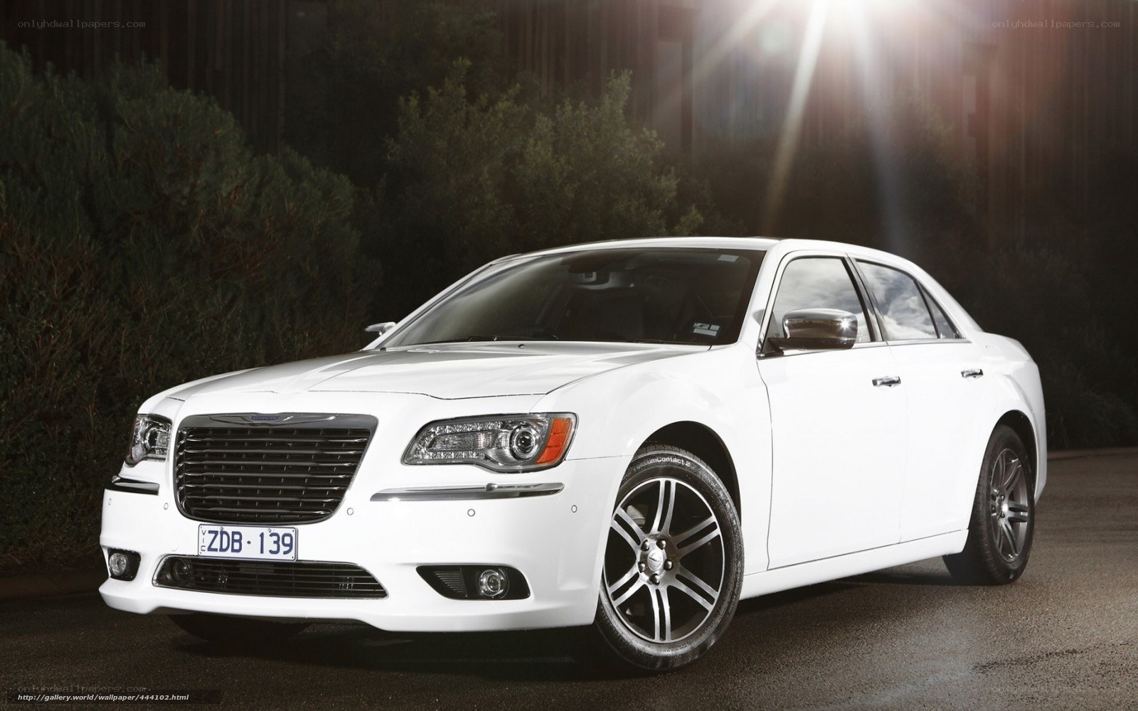 white chrysler 300 sedan