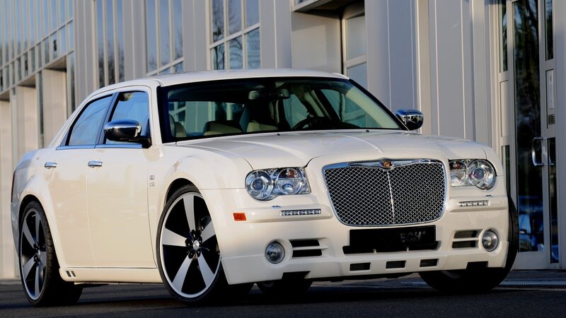 white chrysler 300 sedan