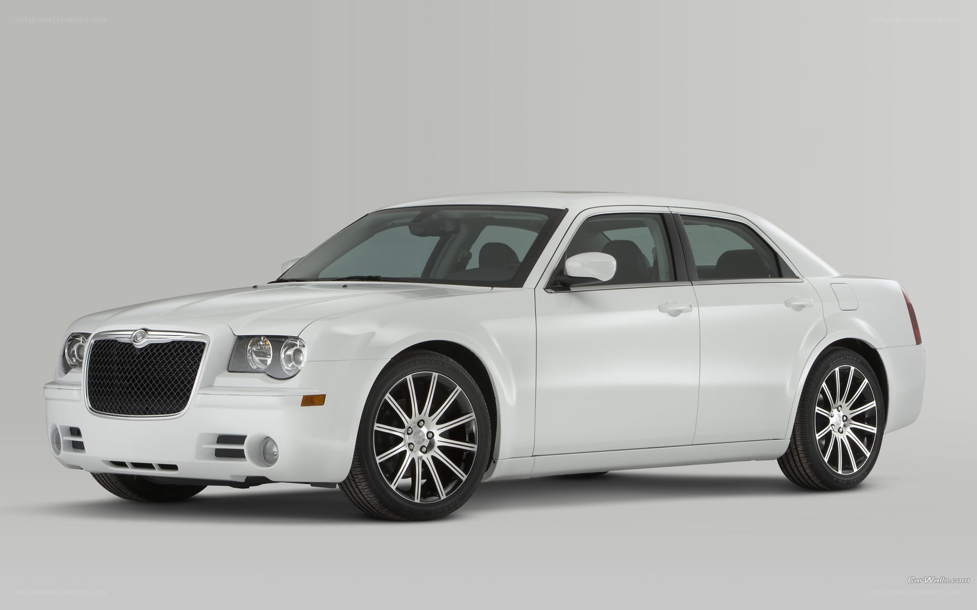 white chrysler 300 sedan