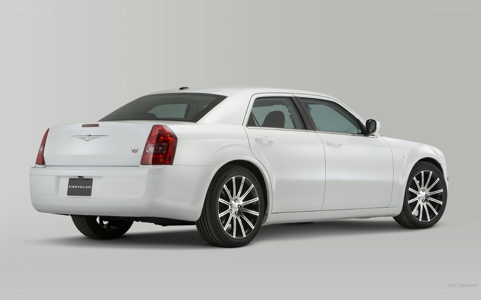white chrysler 300 sedan