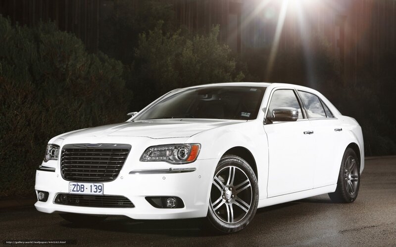 White Chrysler 300 Sedan — Dramatic