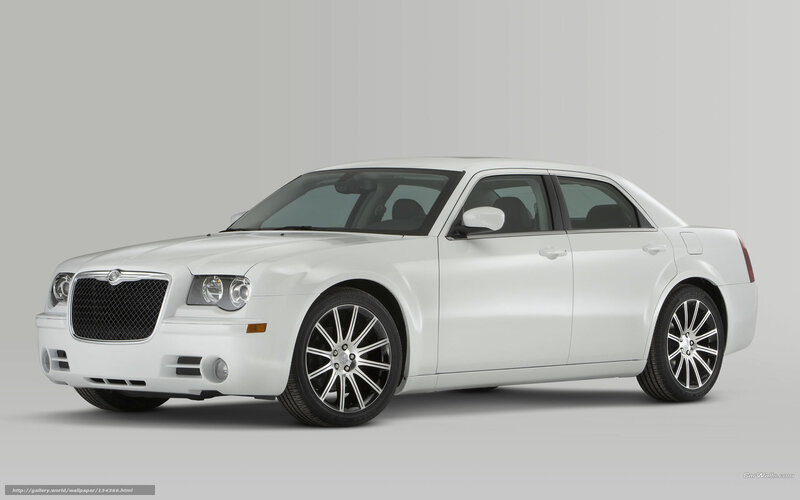 white chrysler 300 sedan