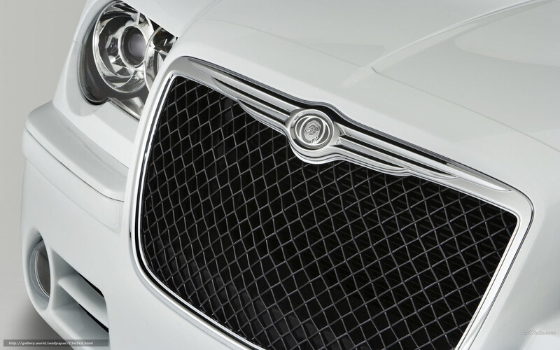 white chrysler grille close-up
