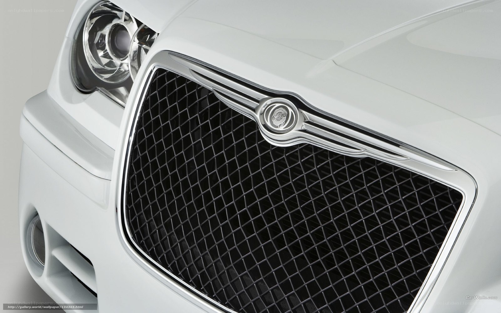 white chrysler grille close-up
