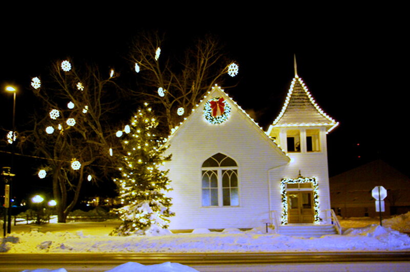 White Church at Night