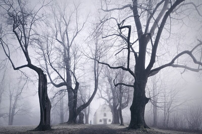 White Church in Fog