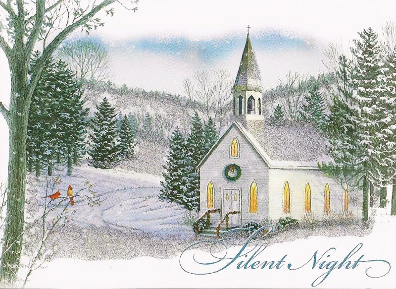 White Church in Snow — Serene