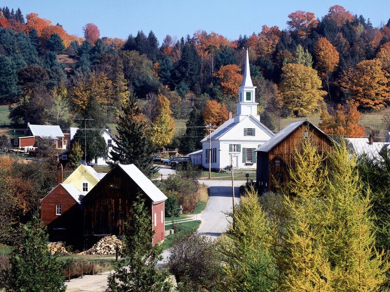 White Church in Village