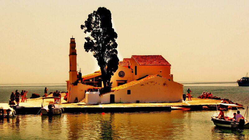 White Church on Island — Yellow