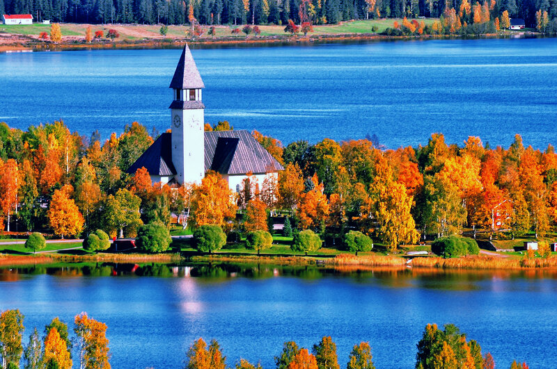 White Church on Lake Shore