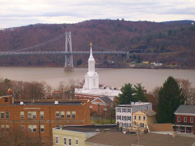 White Church Steeple — Brown