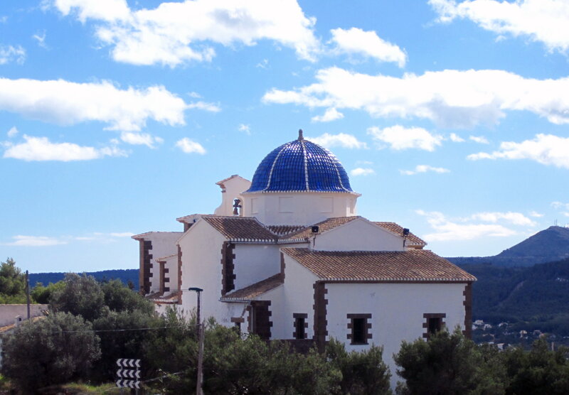 White Church with Blue Dome — Serene