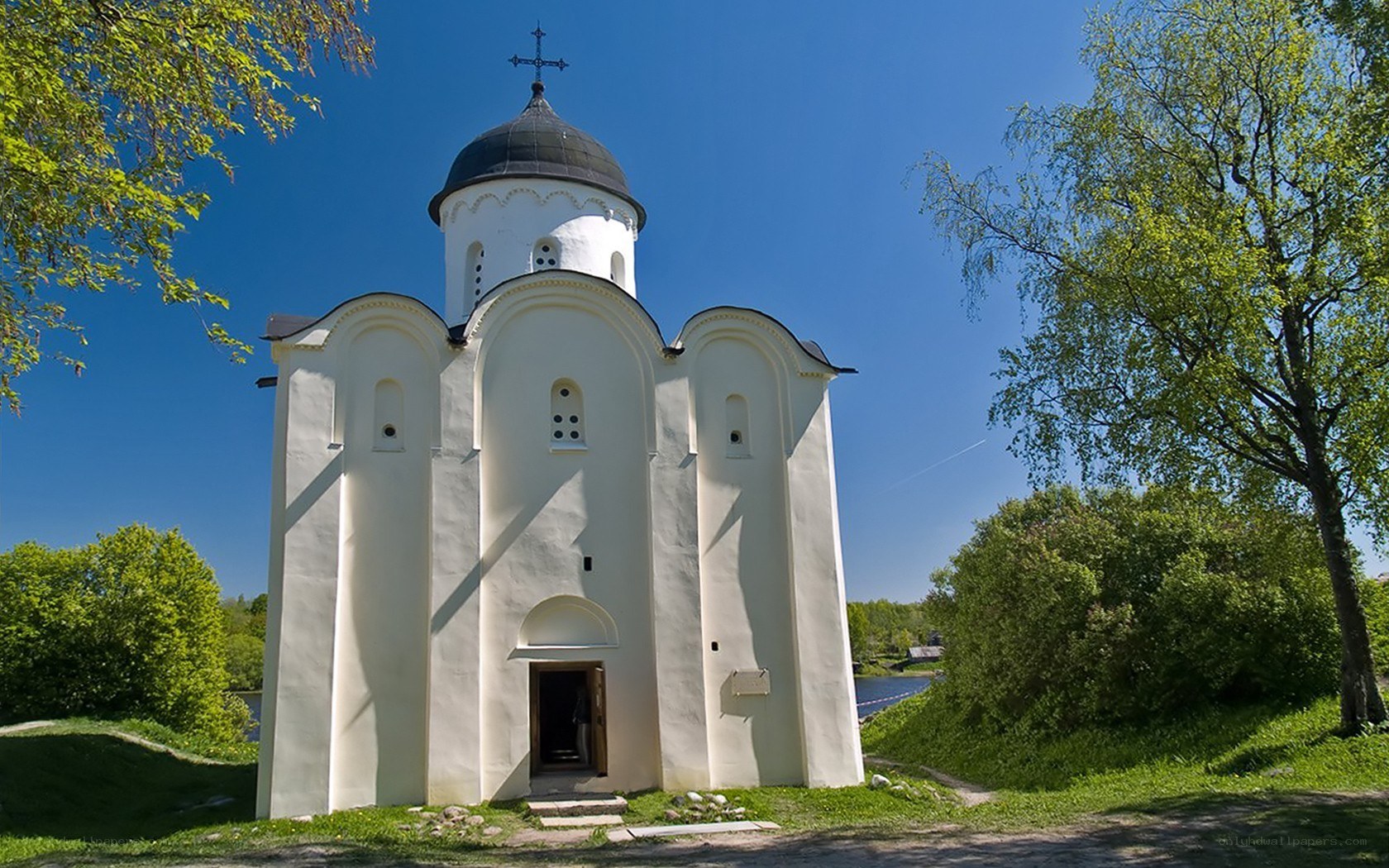 White church with dome