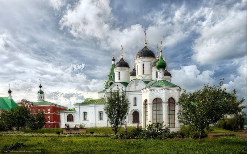 White Church with Domes — Dramatic, Afternoon