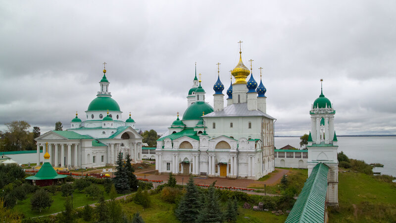 White Church with Domes — Serene, Afternoon