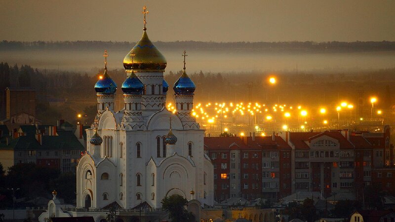 White Church with Domes — Serene, Morning