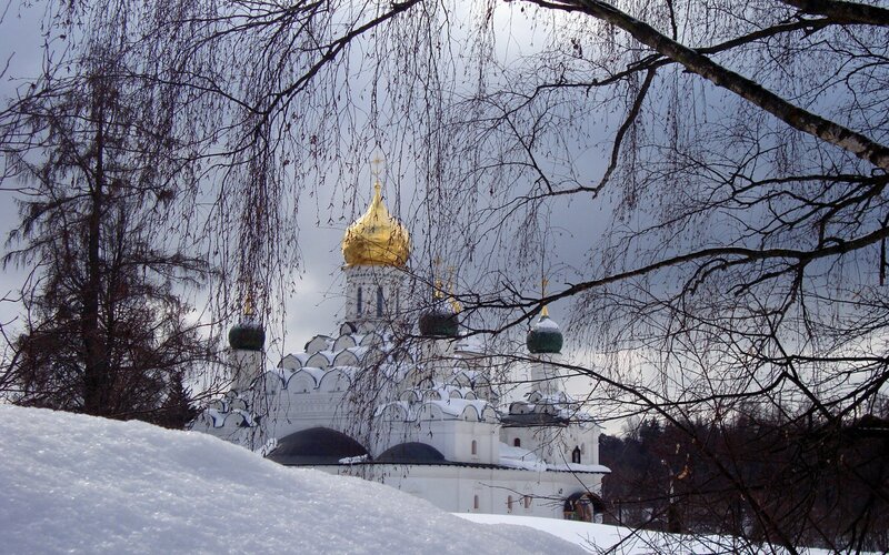 White Church with Golden Dome