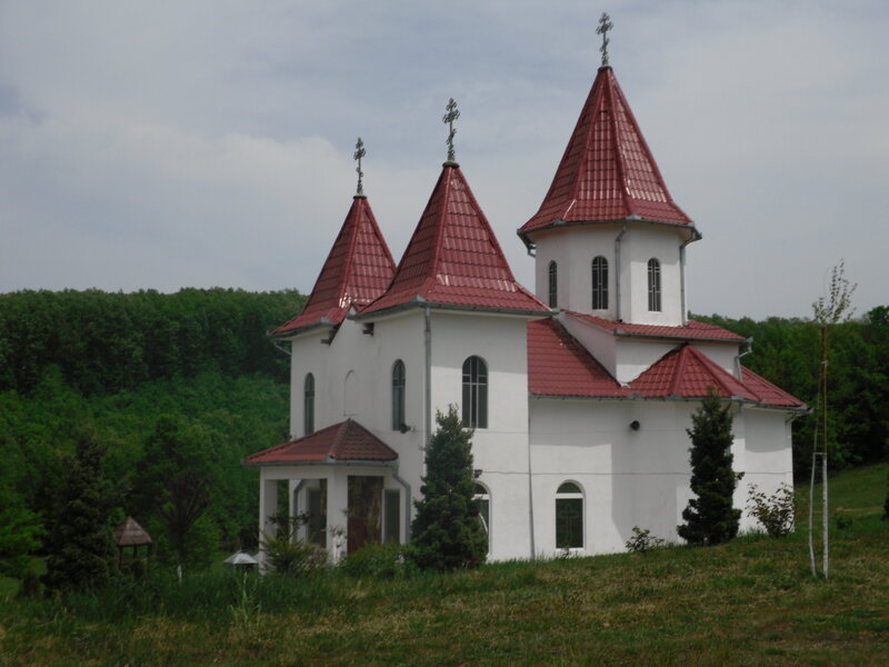White Church with Red Roofs
