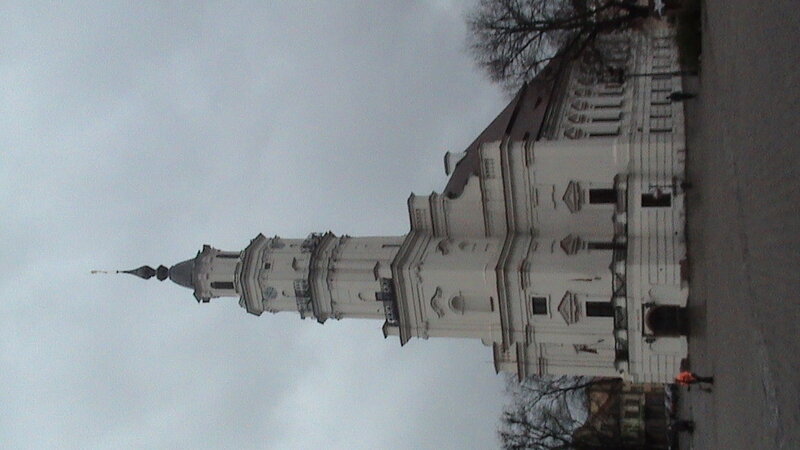 White Church with Tall Tower