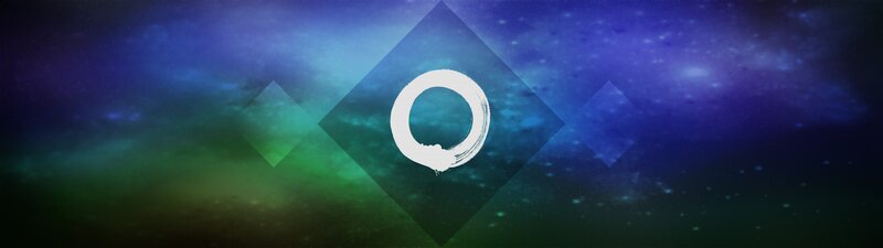 White Circle Logo — Blue