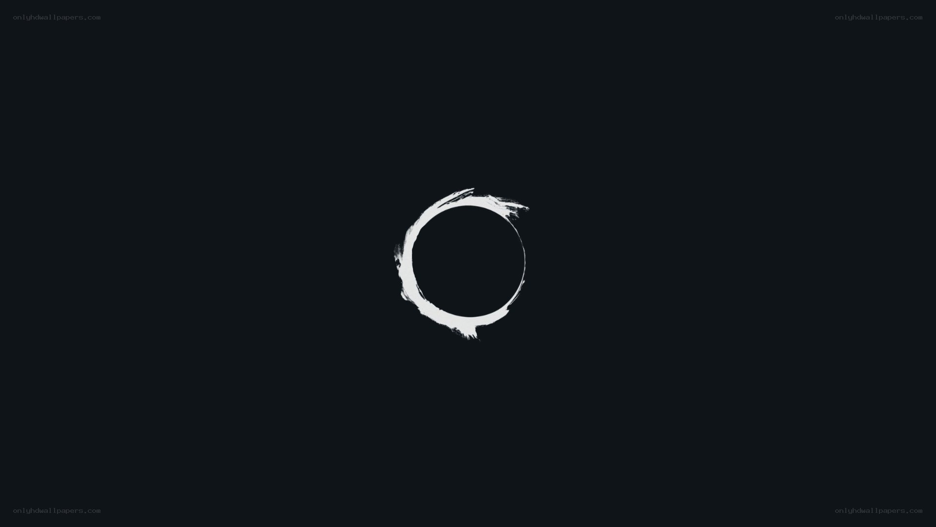 white circle on black background