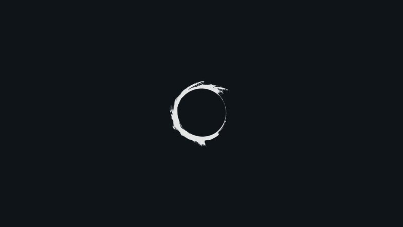 White Circle on Black