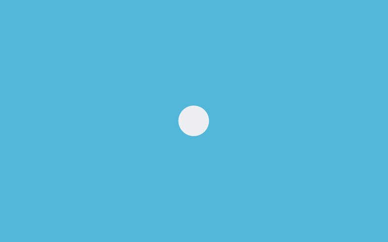 White Circle on Blue