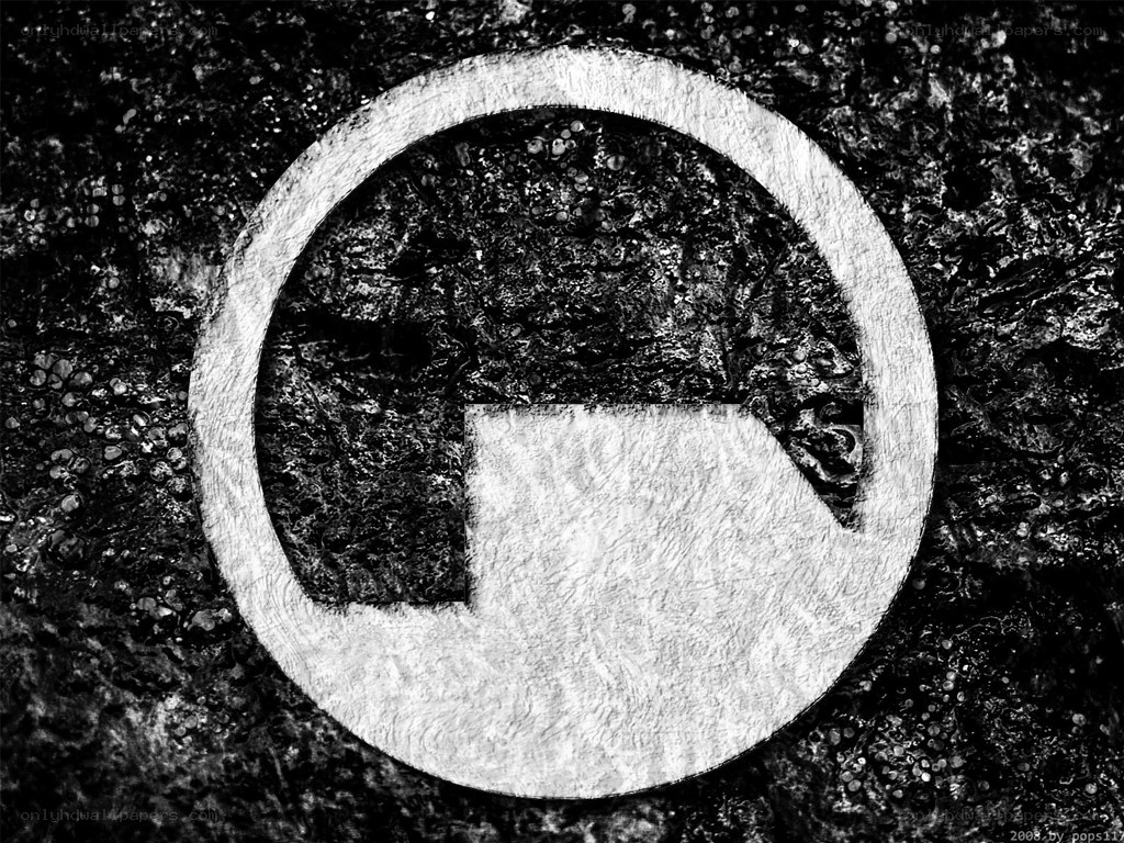 white circle on dark surface