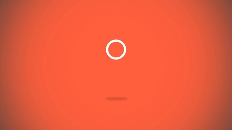 White Circle on Orange