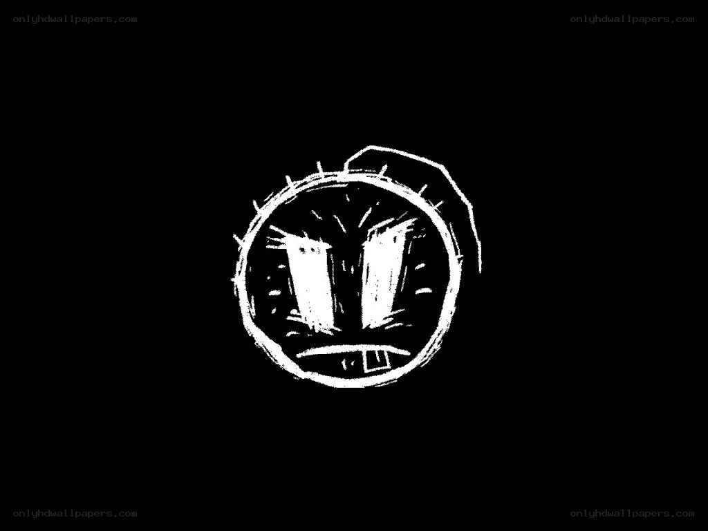 white circle with angry eyes
