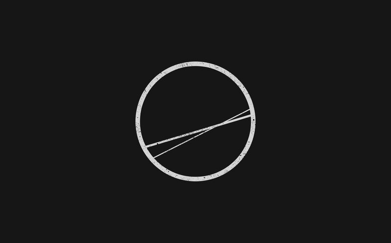 White Circle with Lines