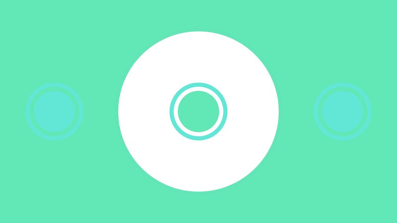 White Circle with Rings