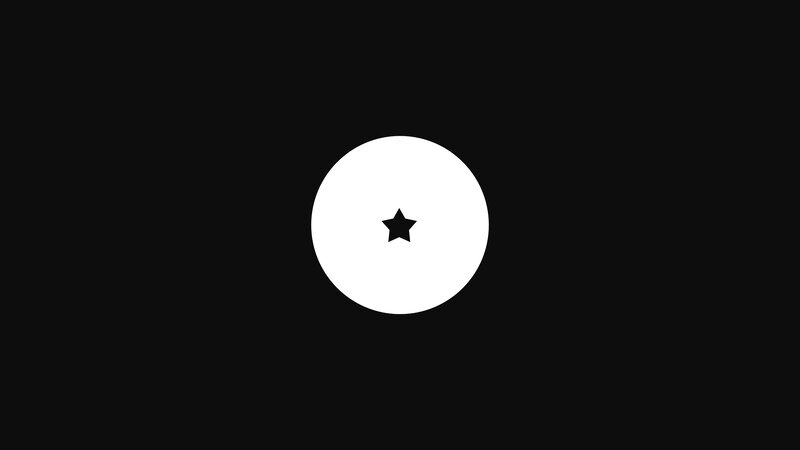 White Circle with Star