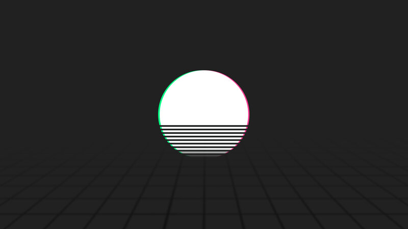 White Circle with Stripes