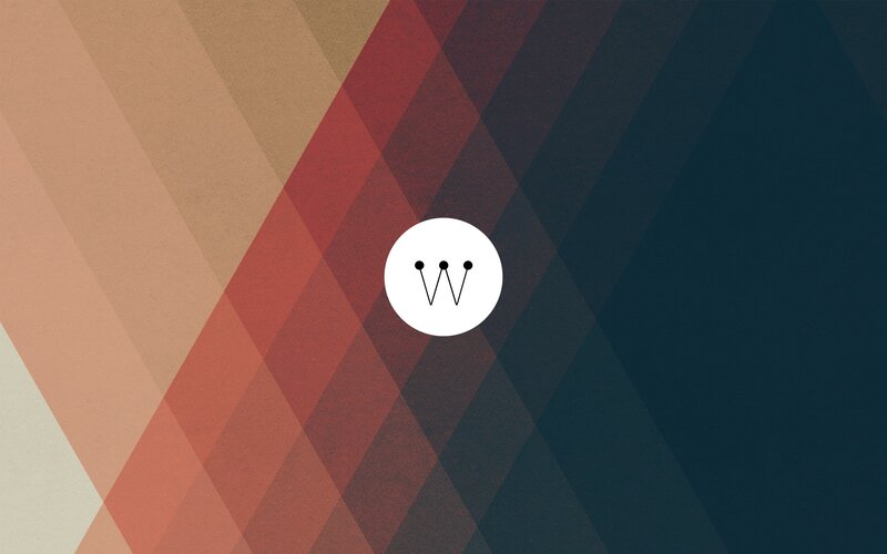 White Circle with W Logo — Red