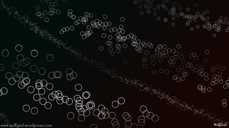 White Circles on Dark Background — Black