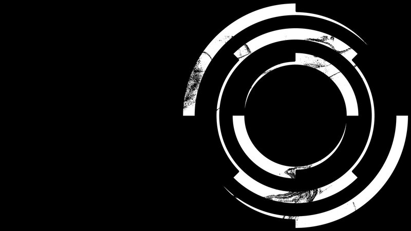 White Circular Design — Black, Minimalist