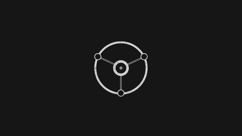 White Circular Logo — Black