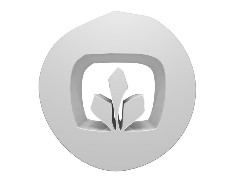 White Circular Logo — Gray