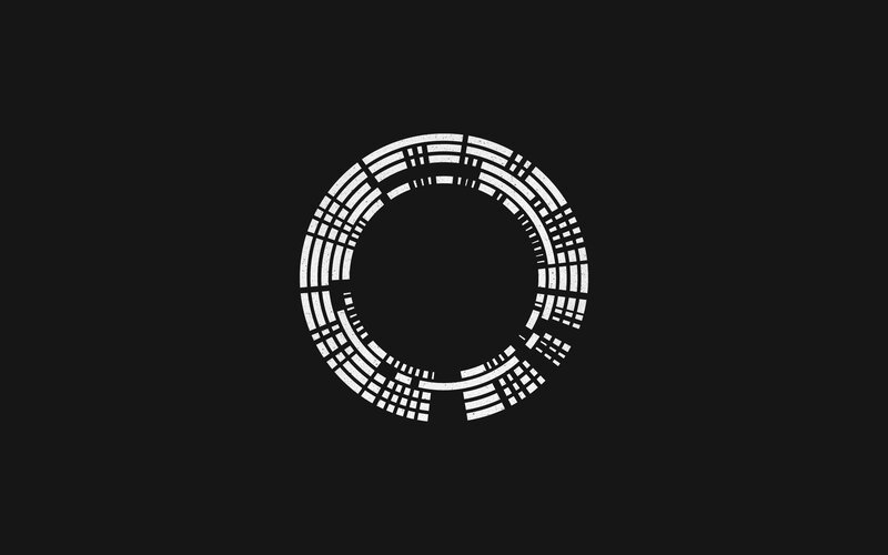 White Circular Pattern — Black