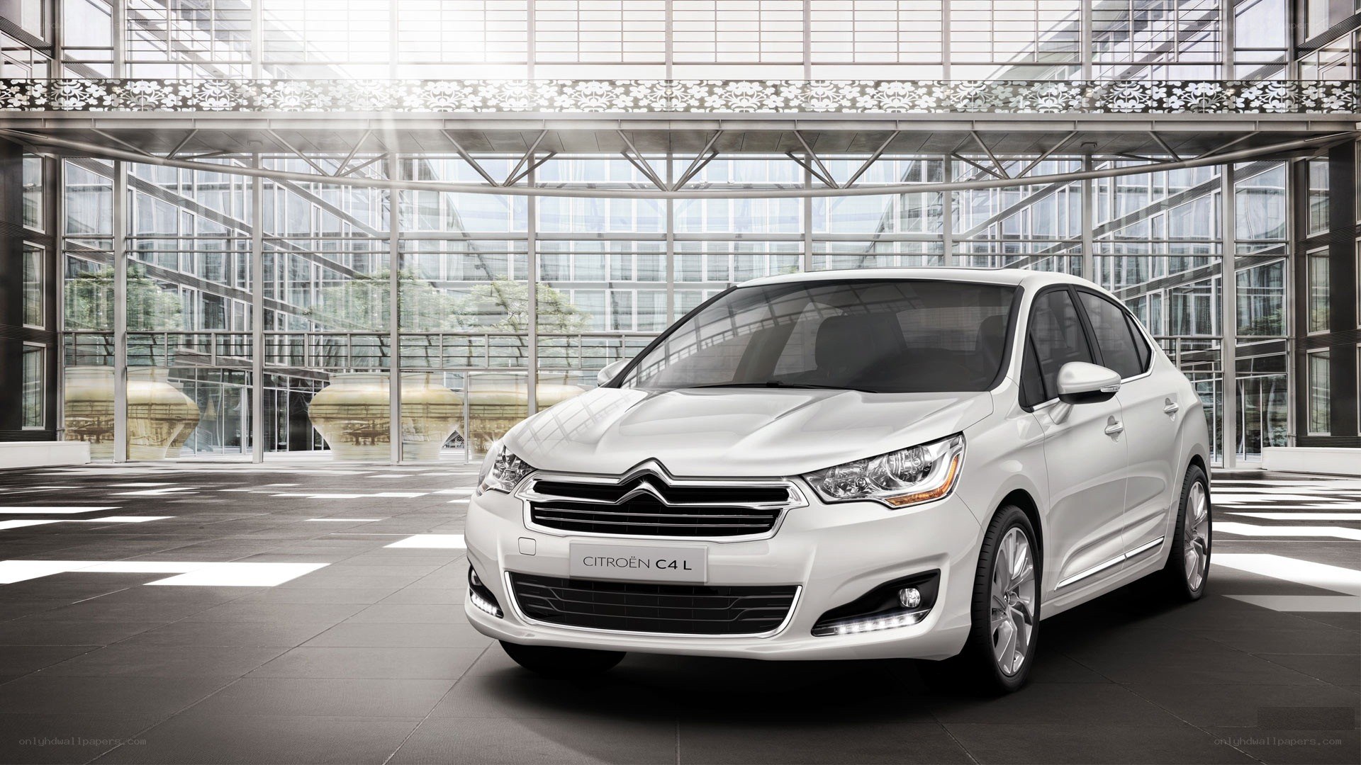 White Citroën C4 L car