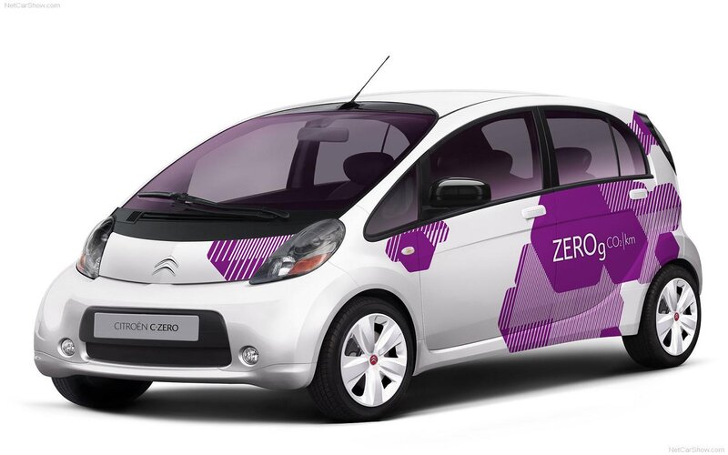 White Citroen C-zero Car — Neutral