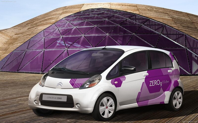 White Citroen C-zero Car