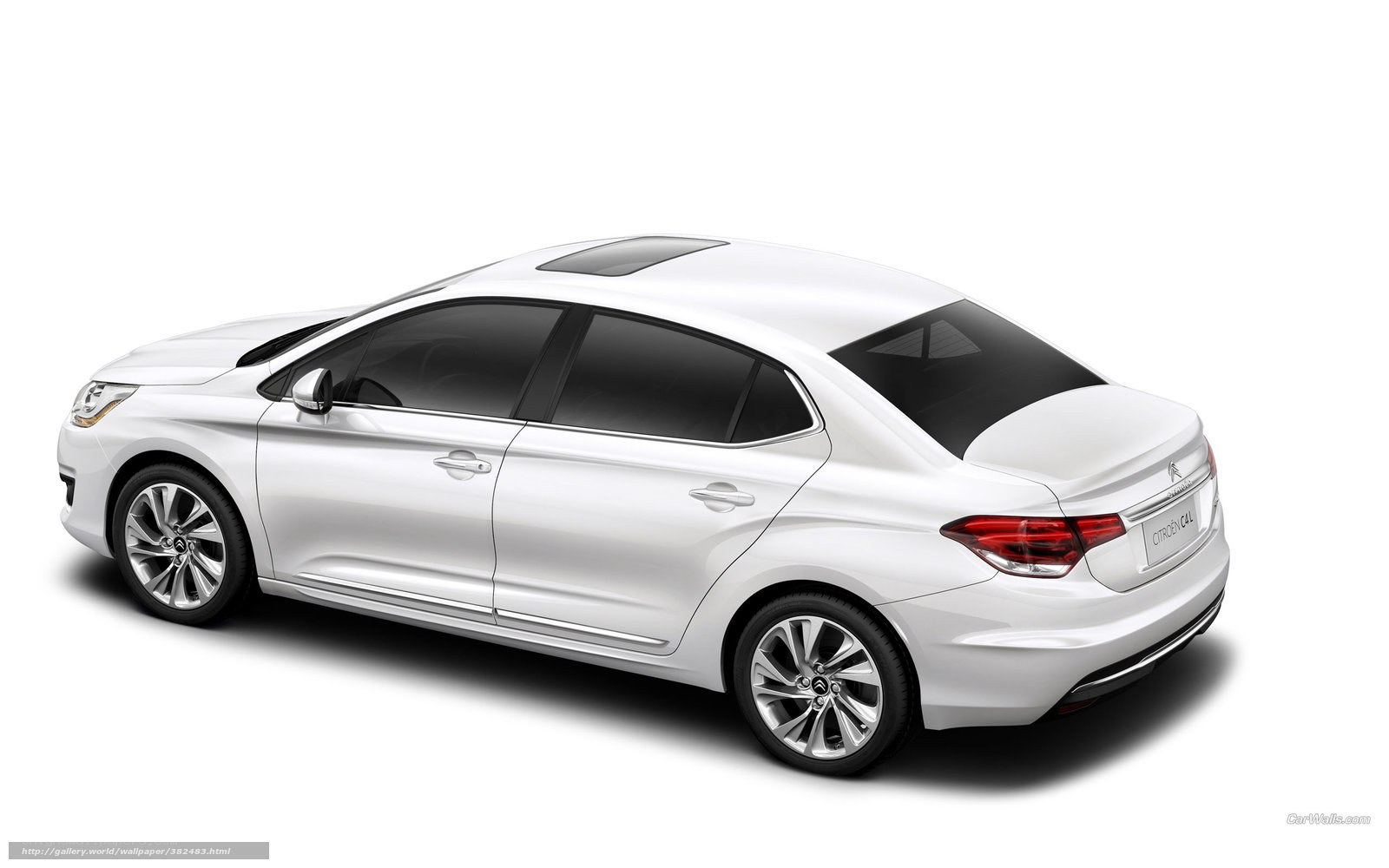 White Citroen C4 sedan