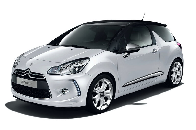 White Citroen DS3 hatchback