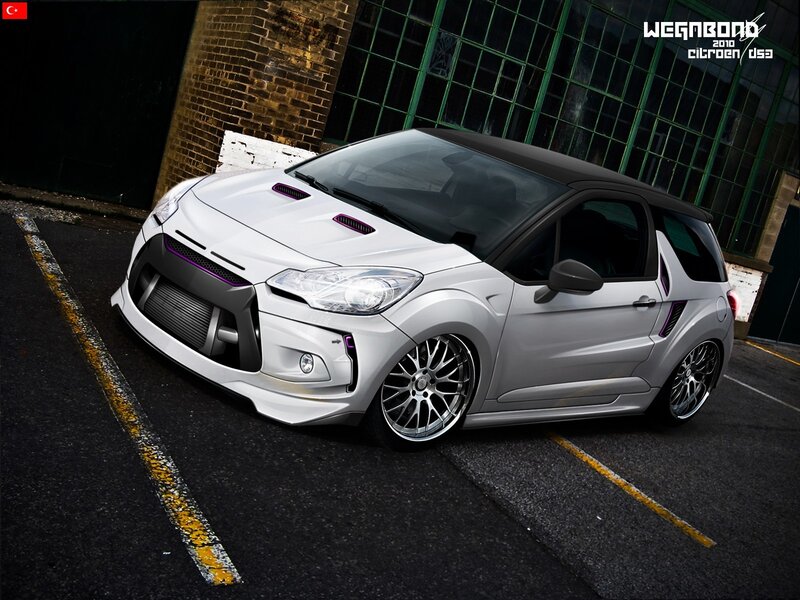 white citroen ds3 with custom body kit