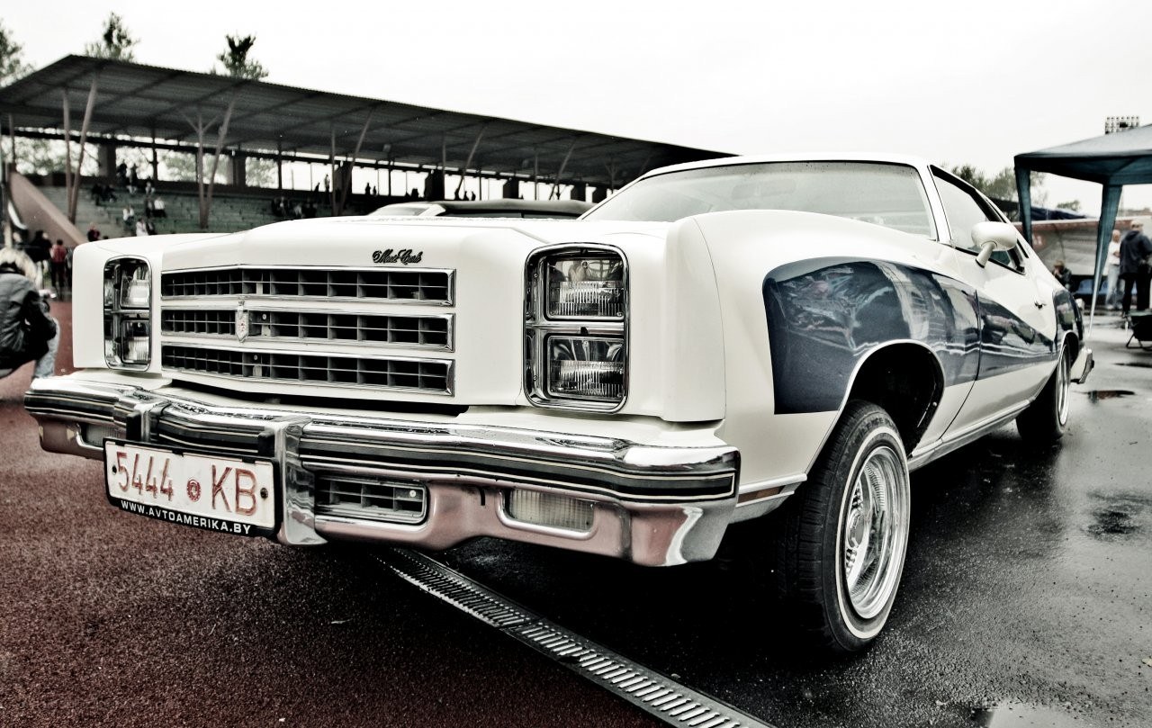 white classic american car